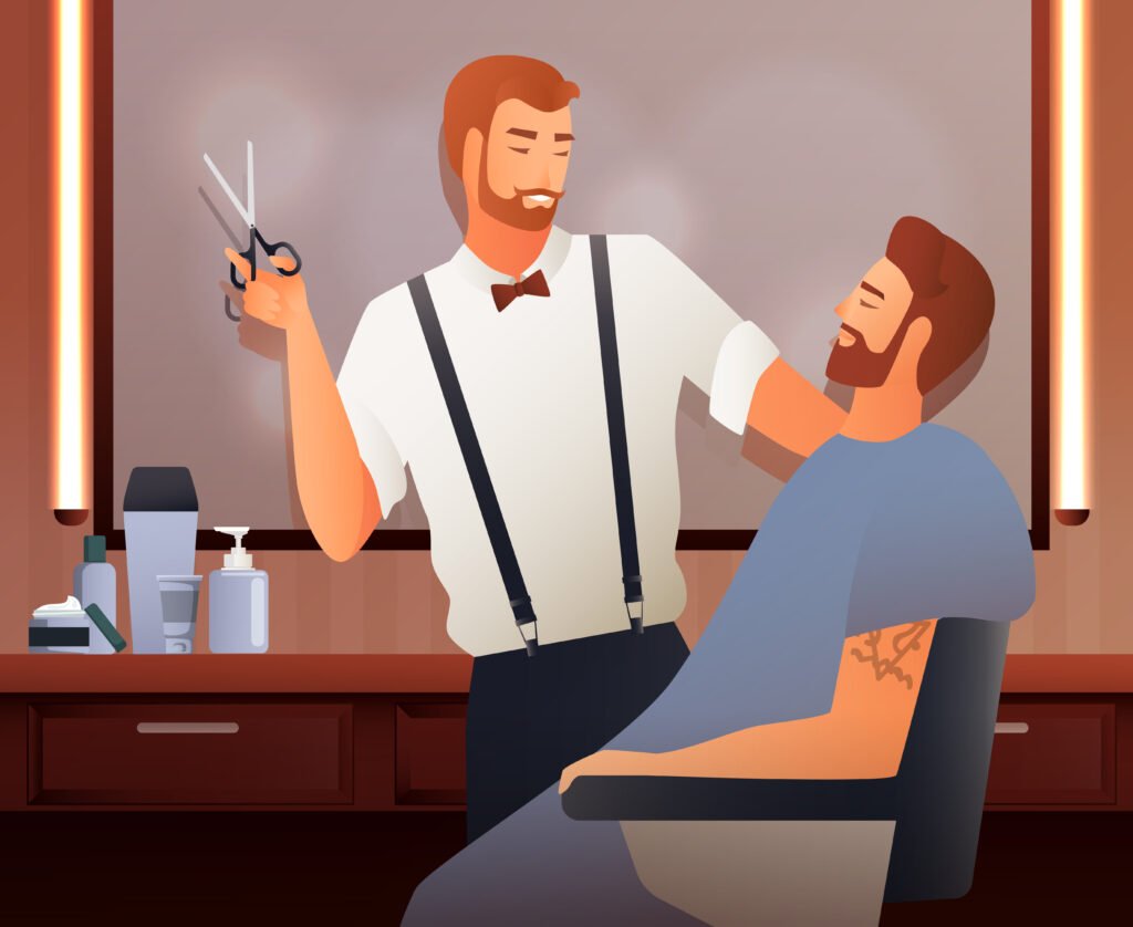 At Hairdressers Flat Composition
